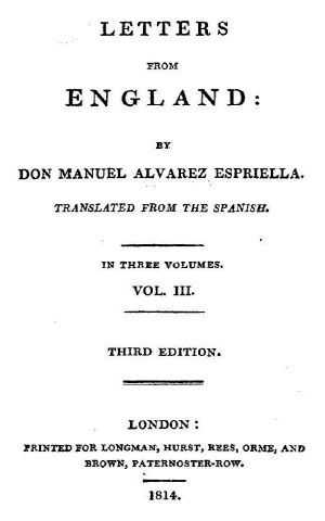 [Gutenberg 61632] • Letters from England, Volume 3 (of 3)